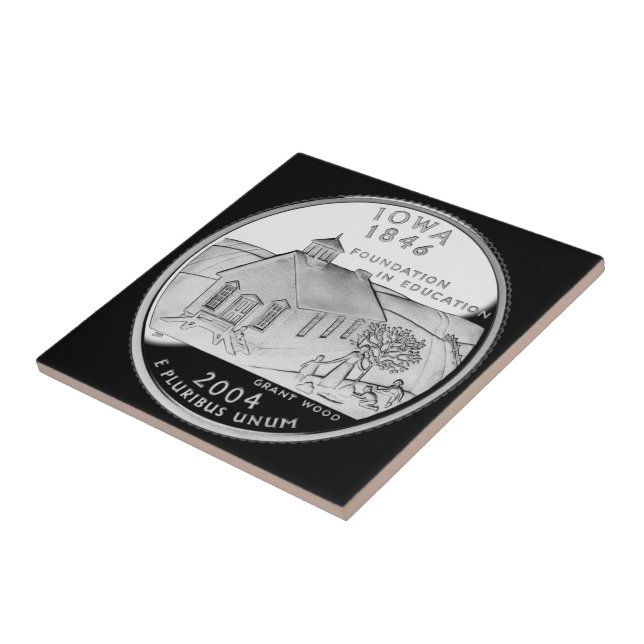 Statskvartal för Iowa Reverse Side Faux Kakelplatta (Sidan)