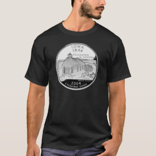 Statskvartal för Iowa Reverse Side Faux Tee