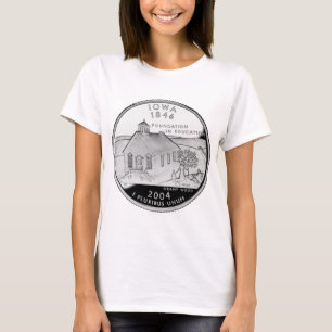 Statskvartal för Iowa Reverse Side Faux Tee