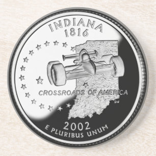 Statskvarteret Indiana Reverse Side Faux Underlägg Sandsten