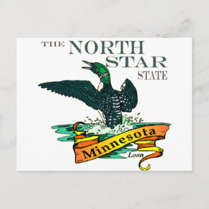 Statslån för Minnesota North Star Vykort