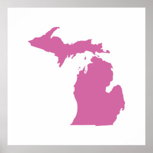 Statsöversikt för Michigan Poster
