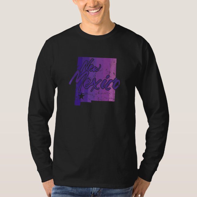 Statsöversikt new mexico Karta Usa T Shirt (Framsida)