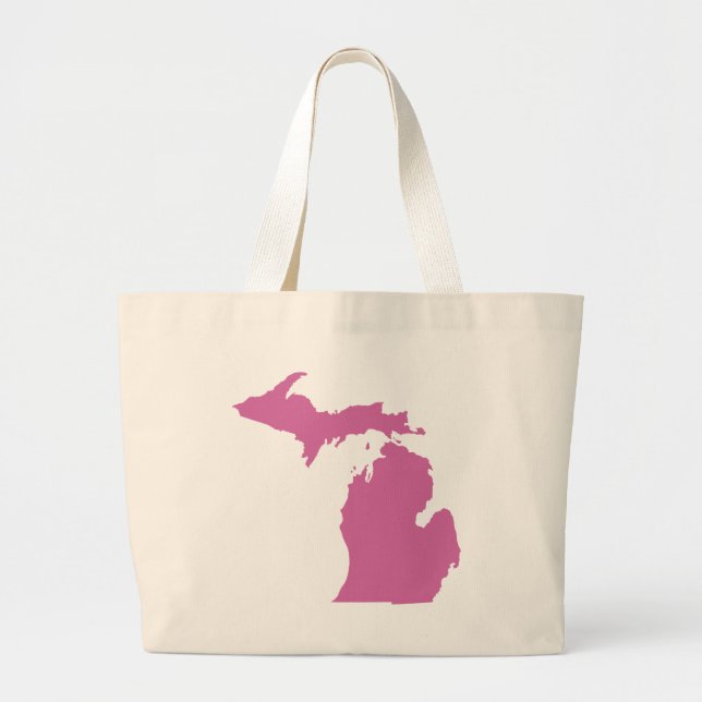 Statsöversikt över Michigan Jumbo Tygkasse (Framsidan)