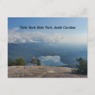 Statsparken bord Sten South Carolina Mountain Vykort