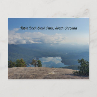 Statsparken bord Sten South Carolina Mountain Vykort