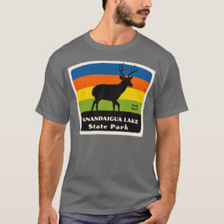 Statsparken Canandaigua Sjö New York Roaming Hjort T Shirt
