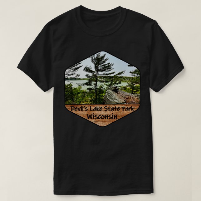 Statsparken djävulen Sjö i Wisconsin T Shirt (Design framsida)