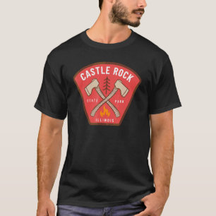 Statsparken i Castle Sten Illinois Forest Camp Fir T Shirt