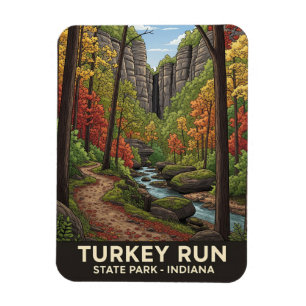 Statsparken i Indiana Turkiet Springa Travel Magnet