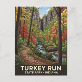 Statsparken i Indiana Turkiet Springa Travel Vykort