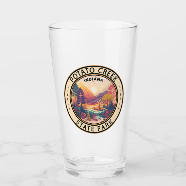 Statsparken i Potato Bäck Indiana Emblem Glaskopp (Framsida)