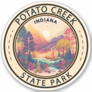 Statsparken i Potato Bäck Indiana Emblem Klistermärken