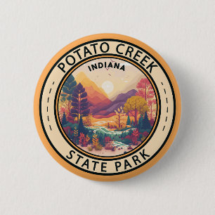Statsparken i Potato Bäck Indiana Emblem Knapp