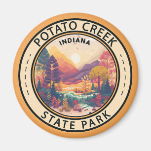 Statsparken i Potato Bäck Indiana Emblem Magnet