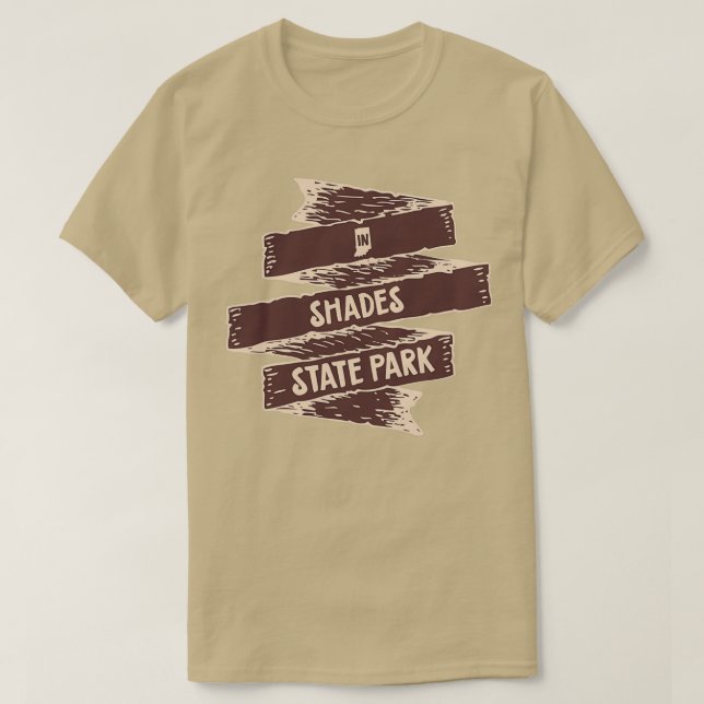 Statsparken i Shades nationalpark Indiana I Flagga T Shirt (Design framsida)