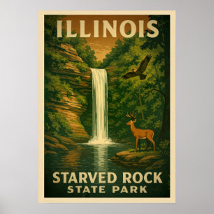 Statsparken Illinois Starved Sten V01 Poster