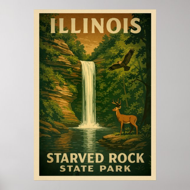 Statsparken Illinois Starved Sten V01 Poster (Framsidan)