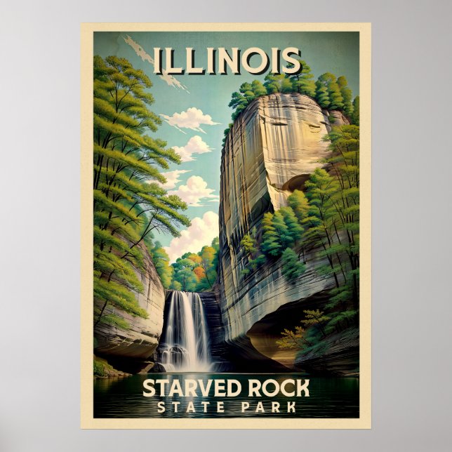 Statsparken Illinois Starved Sten V02 Poster (Framsidan)