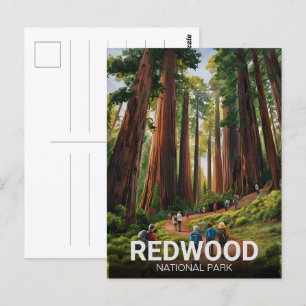 Statsparken Redwood, Kustkaliforniska Kalifornien Vykort