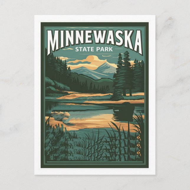 Statsparken sjö Minnewaska Vykort (Framsida)