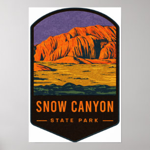 Statsparken snö Canyon Poster