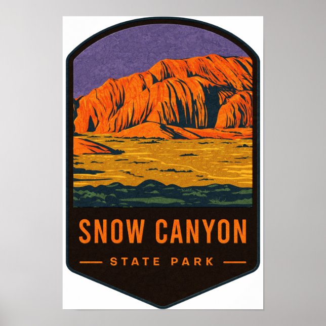 Statsparken snö Canyon Poster (Framsidan)