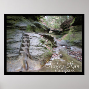 Statsparken Springa i Turkiet Eroded Trappor Poster