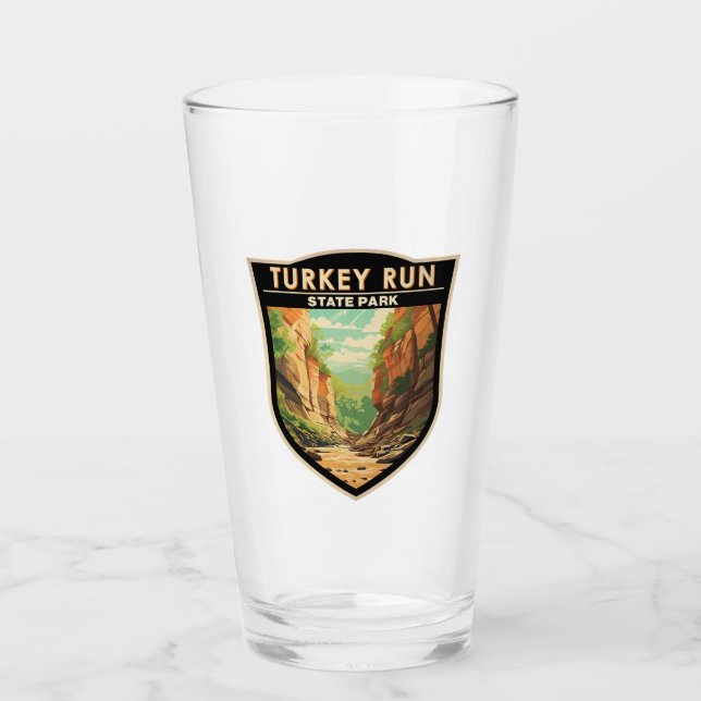 Statsparken Springa i Turkiet Indiana Travel Art V Glaskopp (Framsida)