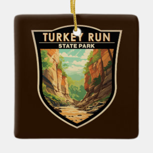 Statsparken Springa i Turkiet Indiana Travel Art V Julgransprydnad Keramik