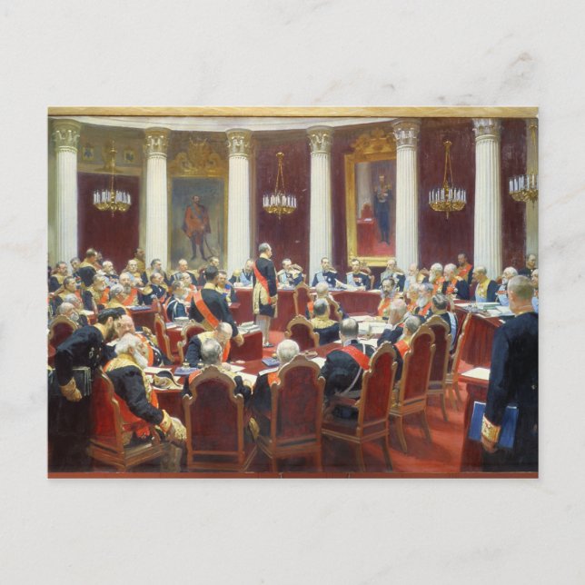 Statsrådets Ceremonial Sitta Vykort (Framsida)