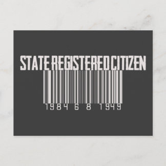 Statsregistrerad medborgare vykort