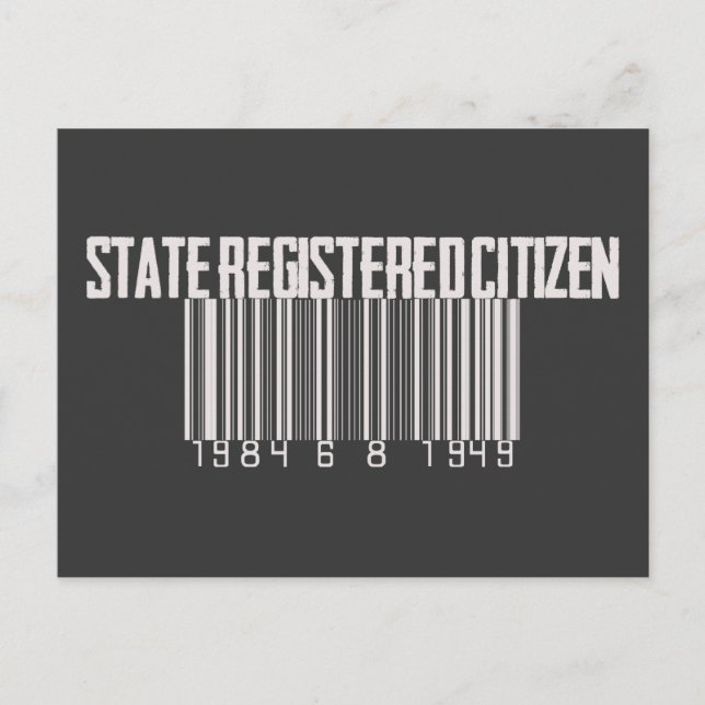 Statsregistrerad medborgare vykort (Framsida)