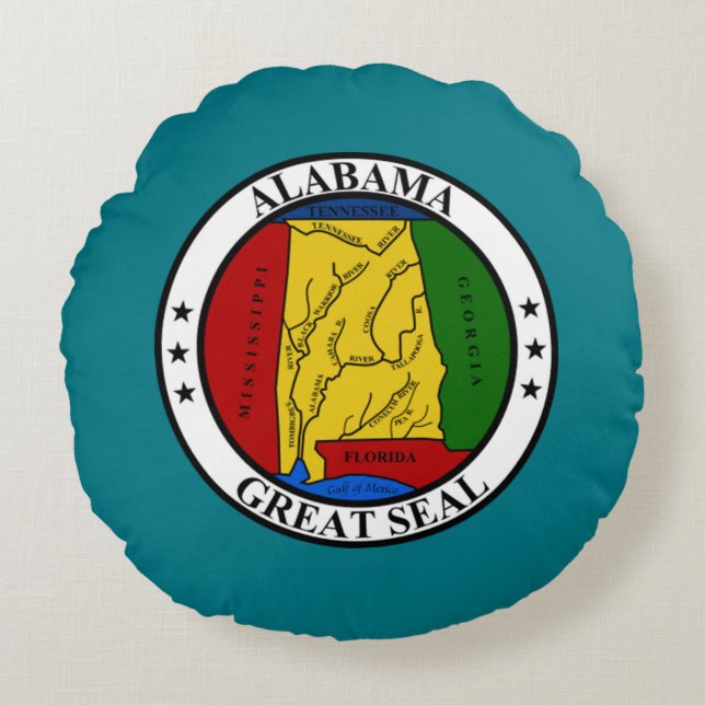 Statssäl till Alabama Rund Kudde (Framsidan)