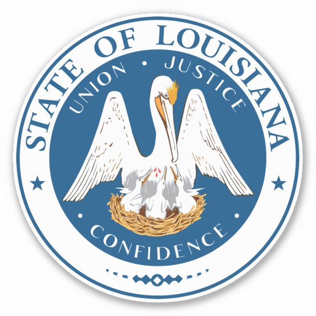 Statssätet i Louisiana Klistermärken (Framsida)