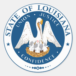 Statssätet i Louisiana Runt Klistermärke