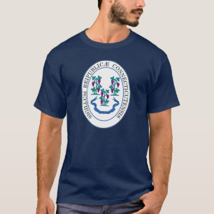 Statsstämpel för Connecticut, USA T Shirt