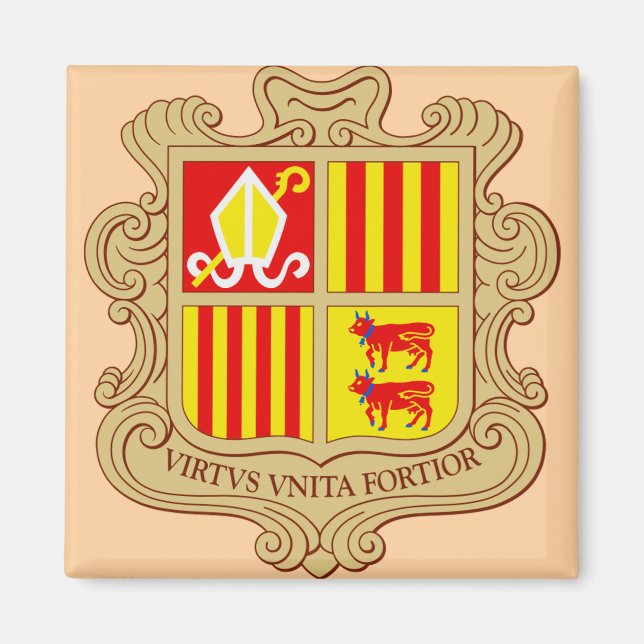 Statssymbol för Andorra Historisk samfurstendöme Magnet (Framsidan)