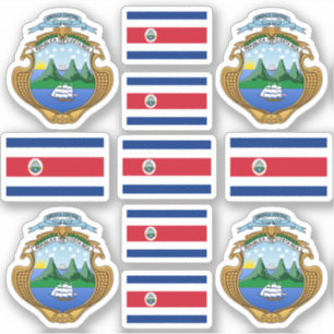 Statssymboler för Costa Rica / jackande av arm oc Klistermärken