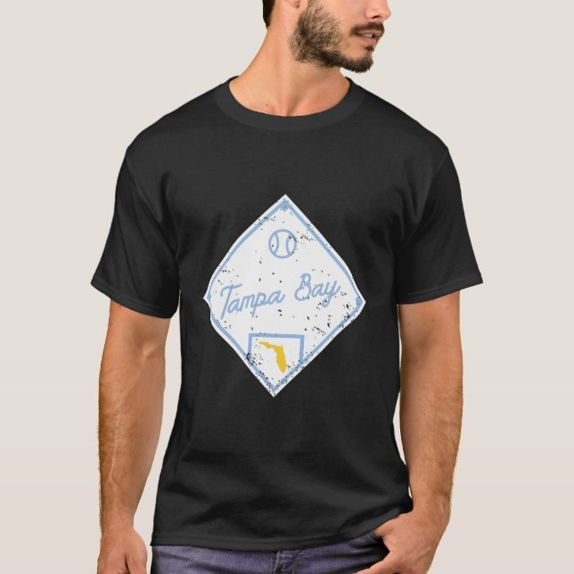 Statsutkast F för delstaten Fläkt Florida i Baseba T Shirt (Framsida)
