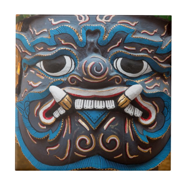 Statue Ansikte i Grand Palace Kakelplatta (Framsidan)