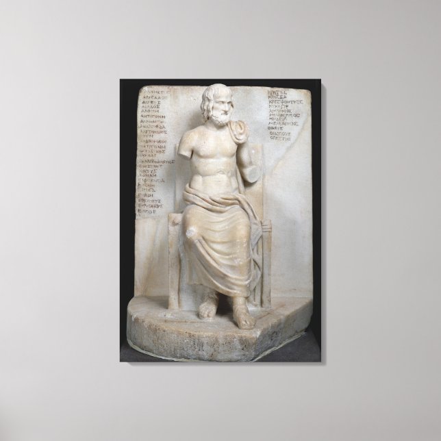 Statue de Euripides Canvastryck (Framsida)