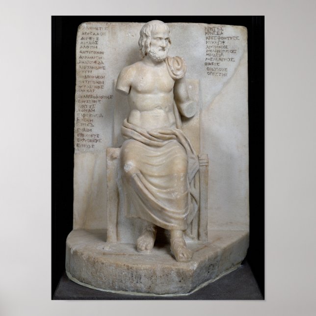 Statue de Euripides Poster (Framsidan)