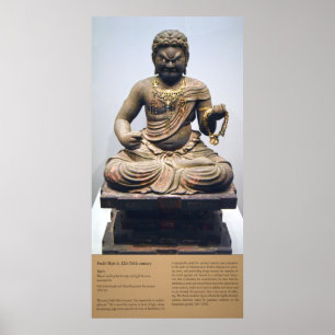 Statue de japanska Gudom Fudō Myō-ō Poster