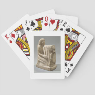 Statue de Setau presenterar kobra guddess Nekhb Spel Kort