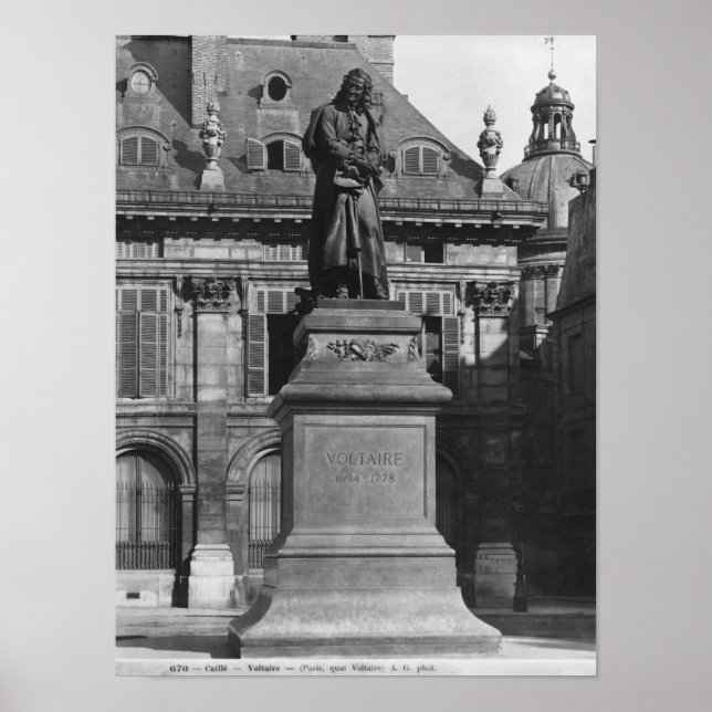 Statue de Voltaire Poster (Framsidan)