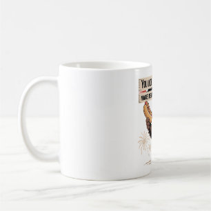 Statue Eagle Hett Hund 4th of Julny Art Kaffemugg