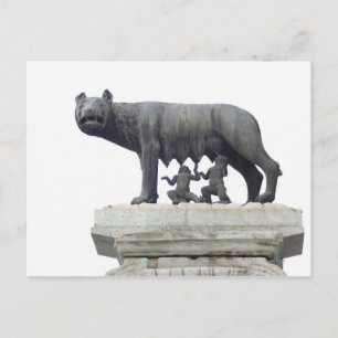 Statue för Varg av capitolin (suckling av varg). Vykort