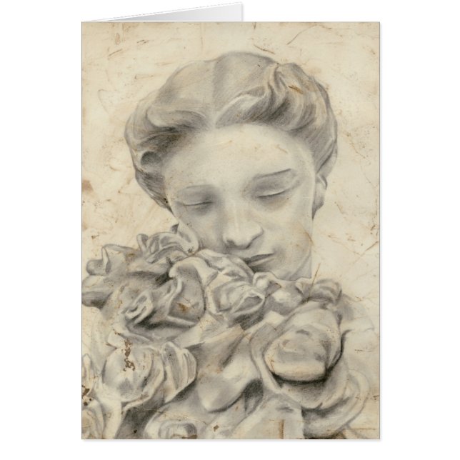 Statue in the Garden I Hälsningskort (Framsidan)