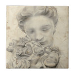 Statue in the Garden I Kakelplatta<br><div class="desc">Mänsklig form</div>